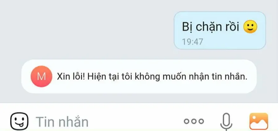 bị chặn zalo có gửi được tin nhắn không