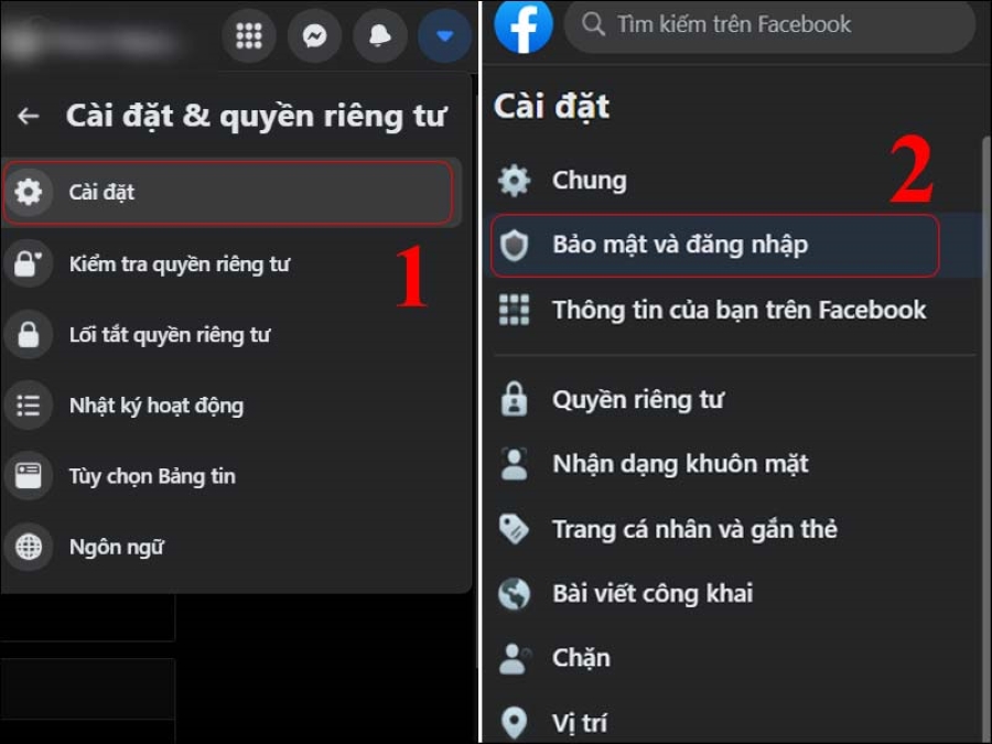 Cách đăng xuất Facebook khỏi các thiết bị khác bằng trình duyệt web trên máy tính.