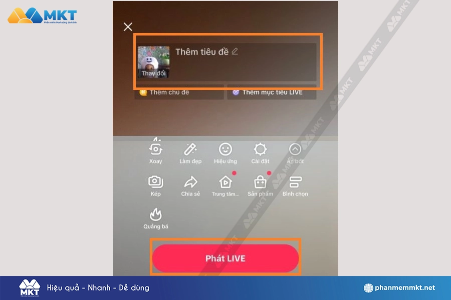 Bắt đầu live trên TikTok Bắt đầu live trên TikTok