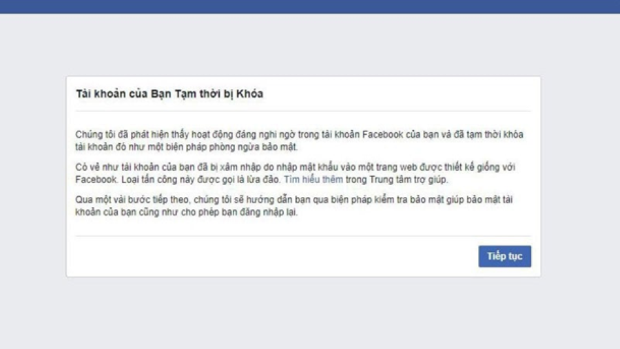 gỡ checkpoint facebook