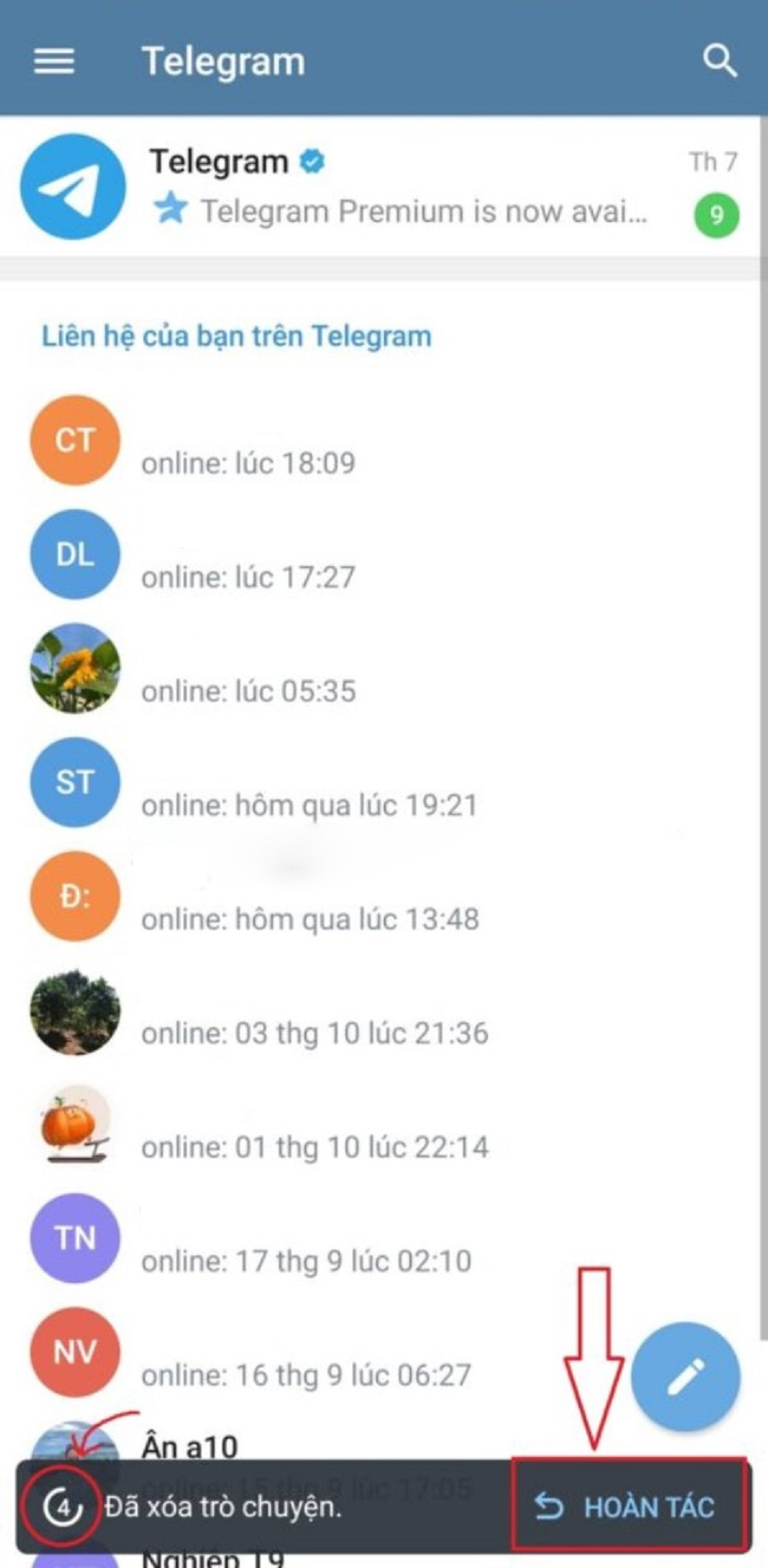 cách khôi phục tin nhắn đã xóa trên telegram cách khôi phục tin nhắn đã xóa trên telegram