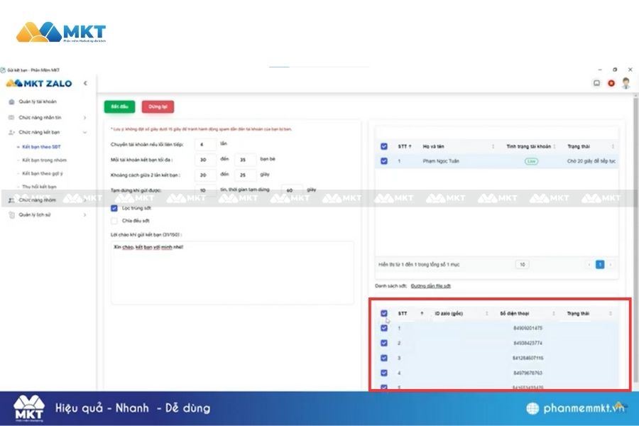 Tool kết bạn Zalo hàng loạt