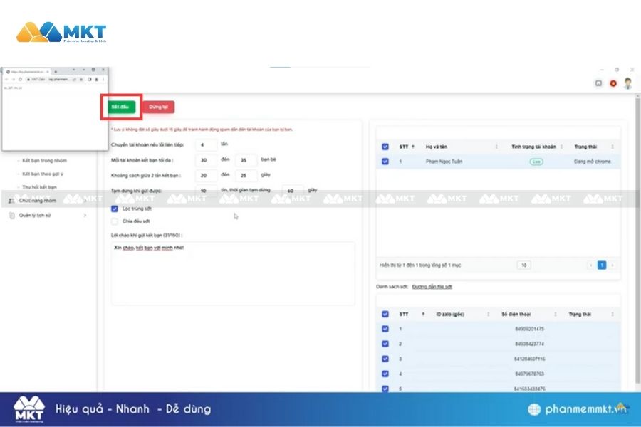 Tool kết bạn Zalo hàng loạt