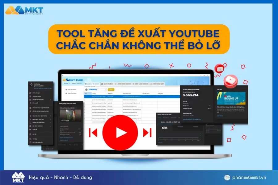 tool tăng đề xuất Youtube