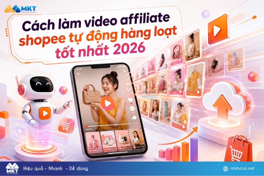 Cách làm video affiliate shopee tự động hàng loạt tốt nhất 2026
