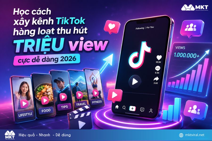 Học cách xây kênh TikTok hàng loạt thu hút TRIỆU view 2026
